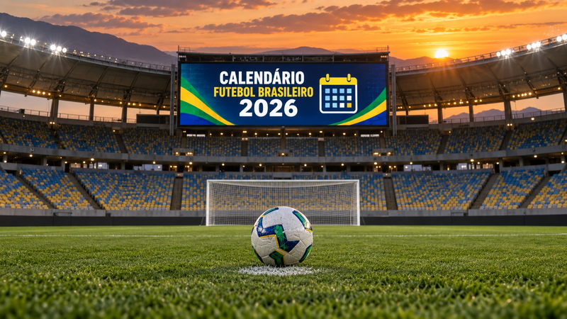 Confira o calendário do futebol brasileiro 2026 por competição e rodada.
